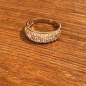 10k rose gold pink gemstone ring